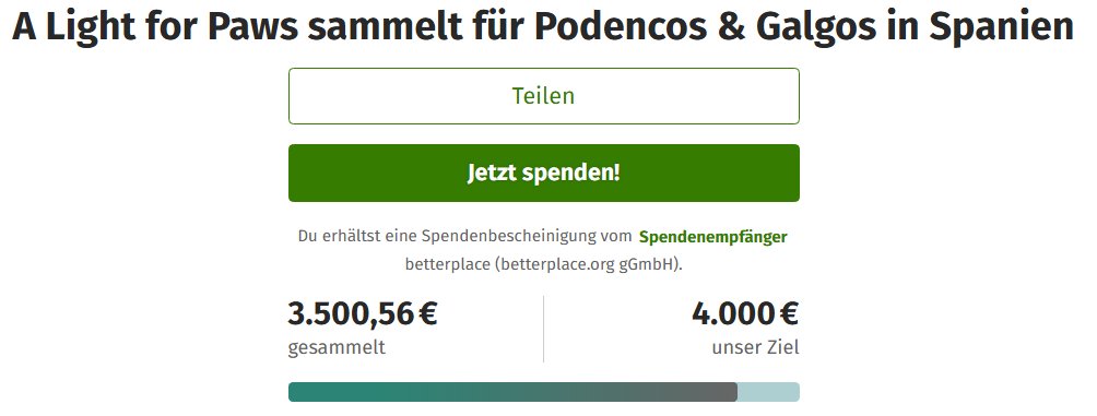 Einfach über 3.500€! Ich bin nur noch Sprachlos! 🥹😱 Einfach Danke!! 🫶

Meint ihr wir schaffen die 4.000 bis zum 21.12 noch? Es wäre so krass und würde so vielen Tieren helfen!💖

Ps: Wer rundet das von uns jetzt? Das triggert meinen inneren Monk 🤣