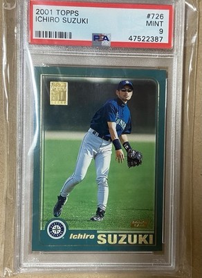 2001 Topps - Ichiro Suzuki #726 (RC) PSA 9 MINT Ichiro Rookie Card