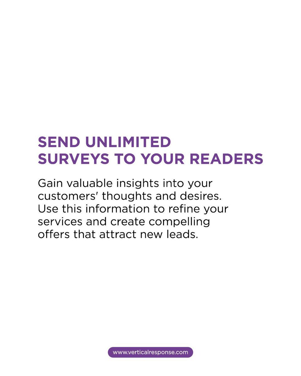 VR4SmallBiz's tweet photo. From Surveys to Happy Clients. π‘
What if you could read your customersβ minds? With our surveys, you can do something even better: ask the right questions and get answers that grow your business.
It's time to turn curiosity into results.
#verticalresponse https://t.co/CrCaM6DWD6