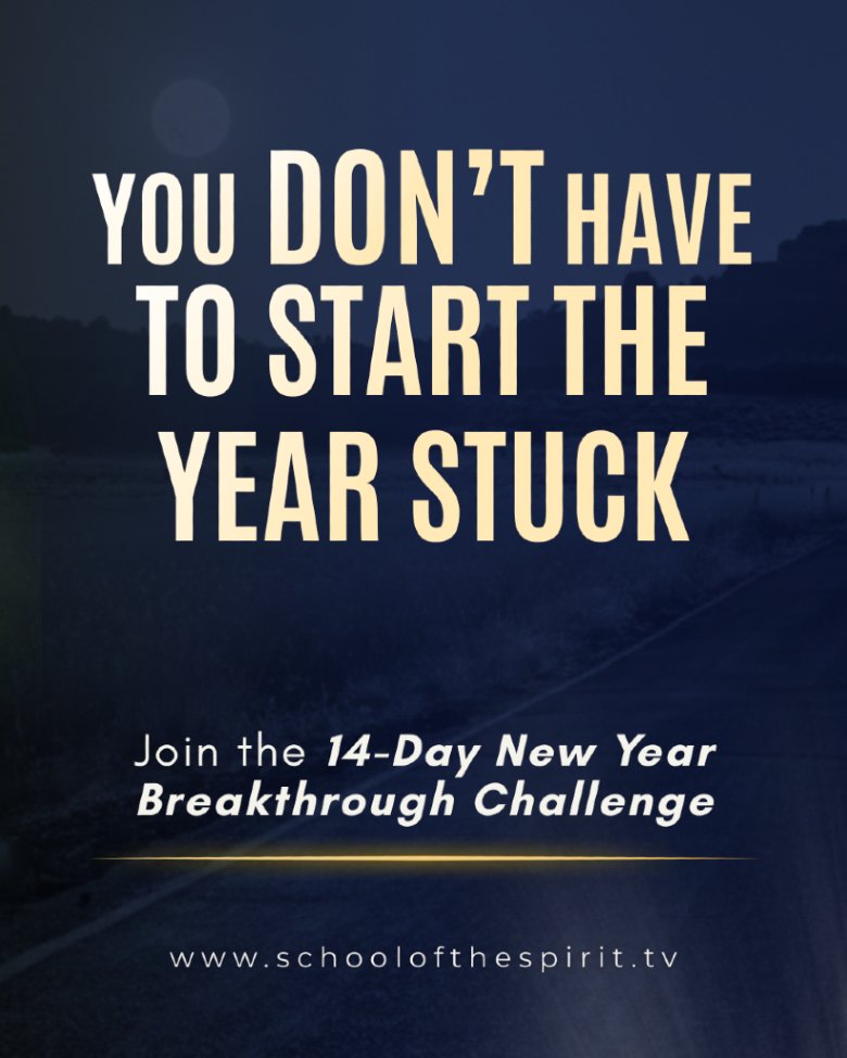 propheticbooks's tweet image. Register here at schoolofthespirit.tv

YOU DON'T HAVE TO START THE YEAR STUCK! 🛑 Join the 14-Day Breakthrough Challenge and shift into your next season strong.

Clarity. Direction. Momentum.

#BreakthroughChallenge #NewYearStrong #NotStuck #14Days