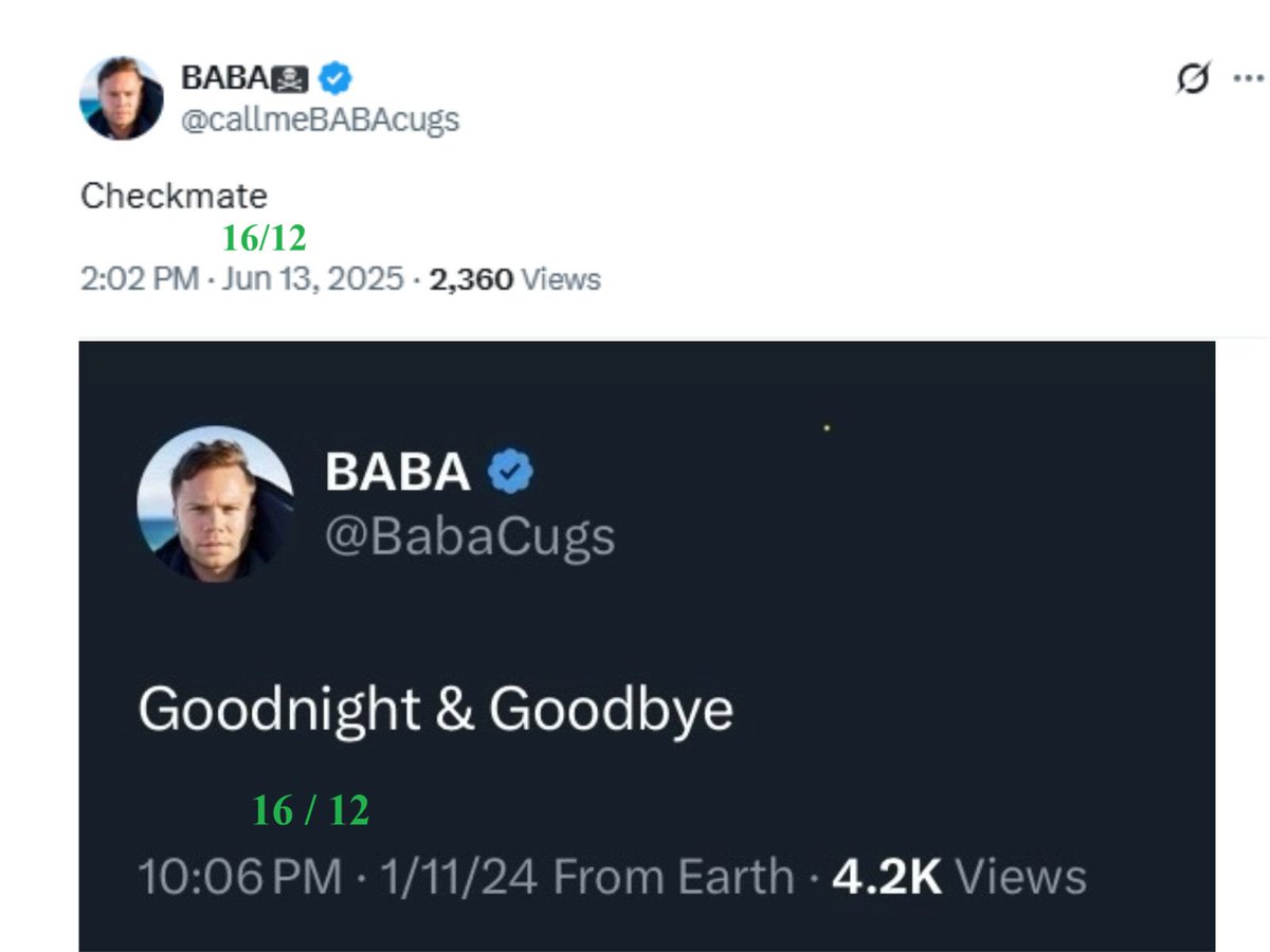 e____g____o's tweet photo. Maybe 12/16 Checkmate Goodnight and Goodbye
$XRP #BabaCugs #_Mr_Pool_ #bearableguy123 https://t.co/jwf4hizYJy