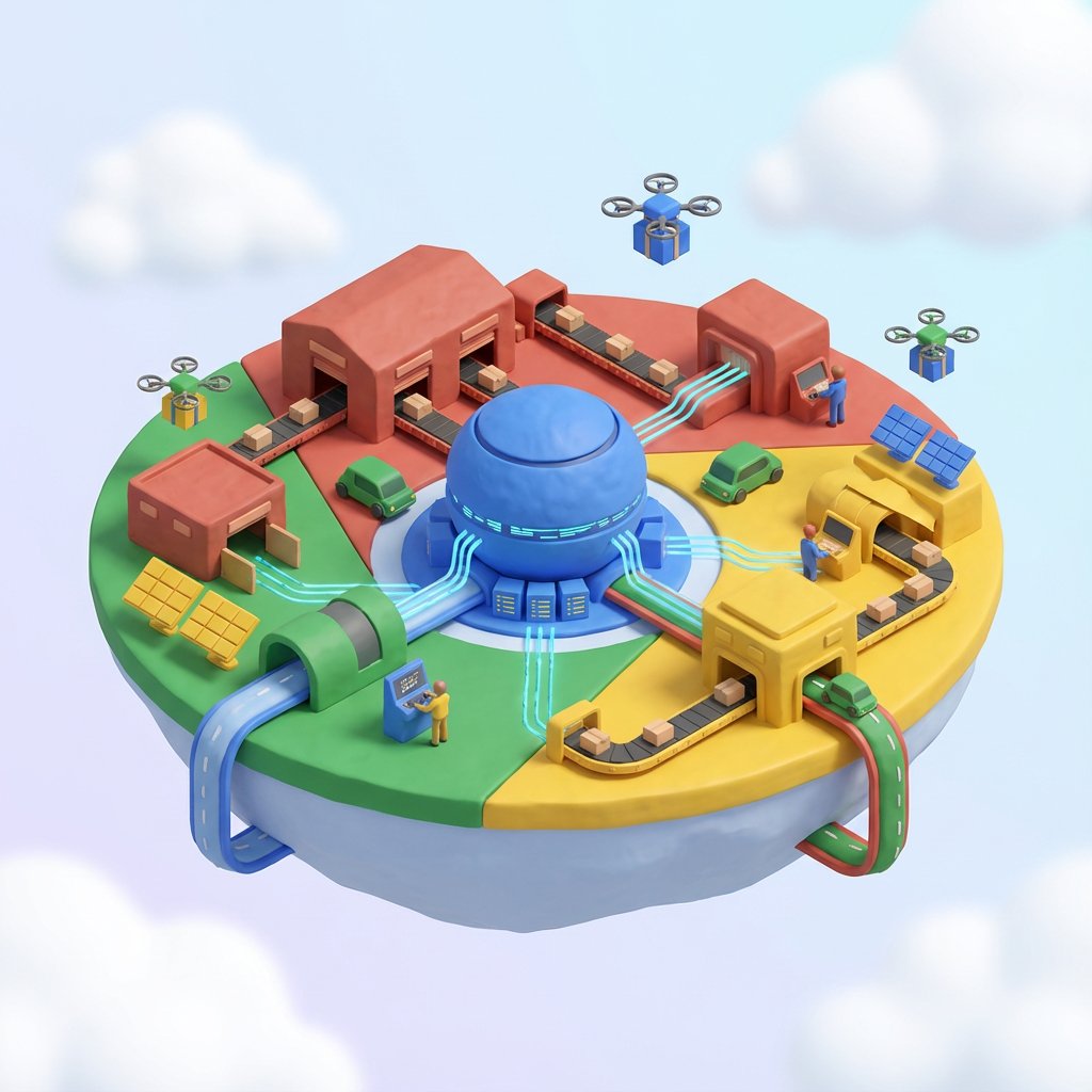 Futuristic 3D Logistics Hub: Where Brands Soar