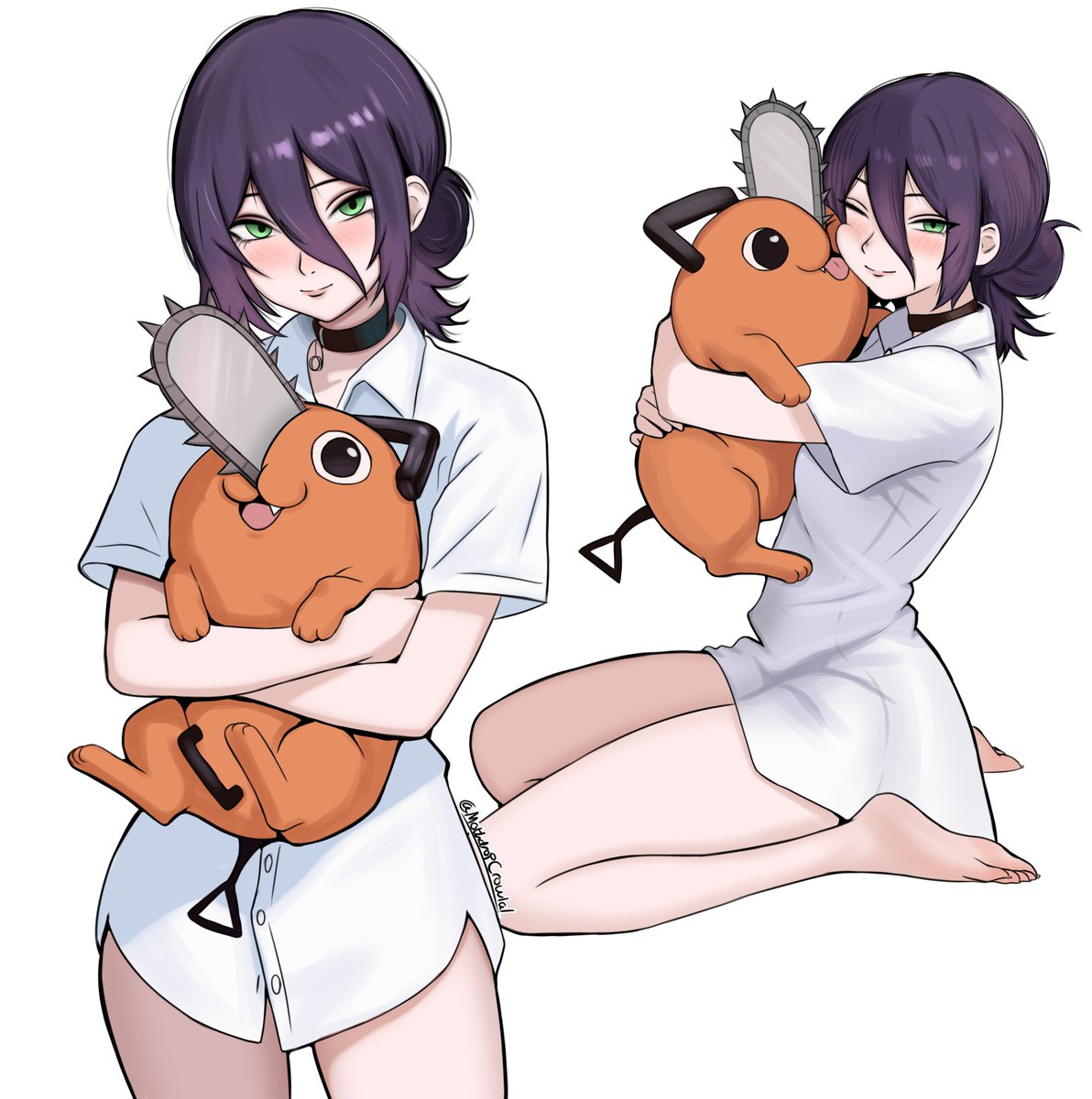 MothDropCrowla's tweet photo. The full Reze piece, starring Pochita! https://t.co/uomIU5ogbo