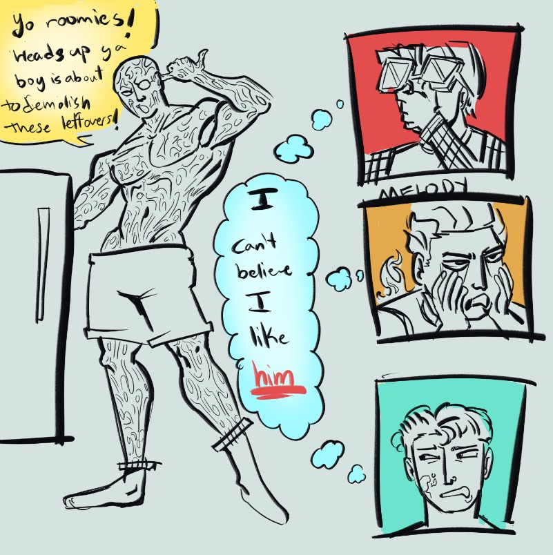 marvlous_melody's tweet photo. When the whole flat is crushing on the bum that sleeps on the couch
#Deadpool #Spiderman #JohnnyStorm #bobbydrake #spideypool ? #torchpool ? #icepool ?¿ https://t.co/eoxkCZ3FqS