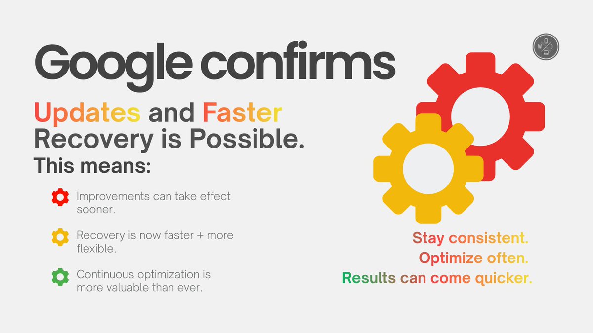 Google confirms it: updates happen continuously.

That means SEO improvements can lead to faster recovery, no need to wait for the next big core update.
Consistency wins.💪