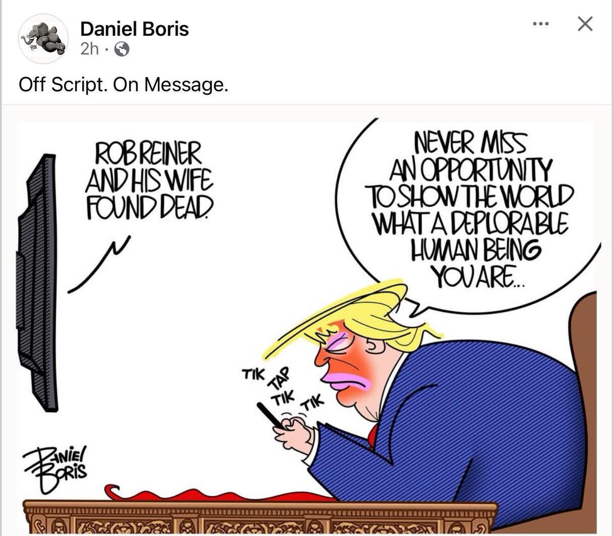 The scurvy little spider that is <a href="/realDonaldTrump/">Donald J. Trump</a> 😡