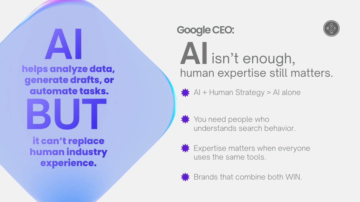 AI is powerful, but it’s not the whole picture, even Google’s CEO says so.
Human expertise and strategy still drive SEO results. 🤖🧠📈
searchenginejournal.com/google-ceo-sun…