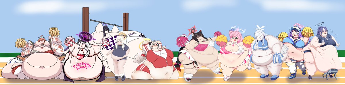 Im_Mokocchi's tweet image. thanks to everyone who join this collab 
@LordDorin - Mikamo Neru
@r3milialuvr - Sorasaki Hina
@MisterMeehow - Utsumi Aoba
@BubblinaF - Shishidou Izumi
@SodaTaeko - Misono Mika 
@Redleaf64_NSFW - Asagao Hanae
@DrunkButterfIy - Hayase Yuuka