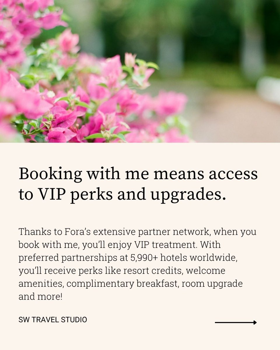 swgraphic's tweet photo. ✨ Excited to announce that I’ve officially reached Fora PRO Travel Advisor status.✨ 
For those new here, hello I’m Sarah, a travel advisor who helps families, couples, and busy professionals plan memorable, elevated trips with ease. https://t.co/DkmP7TVFSl