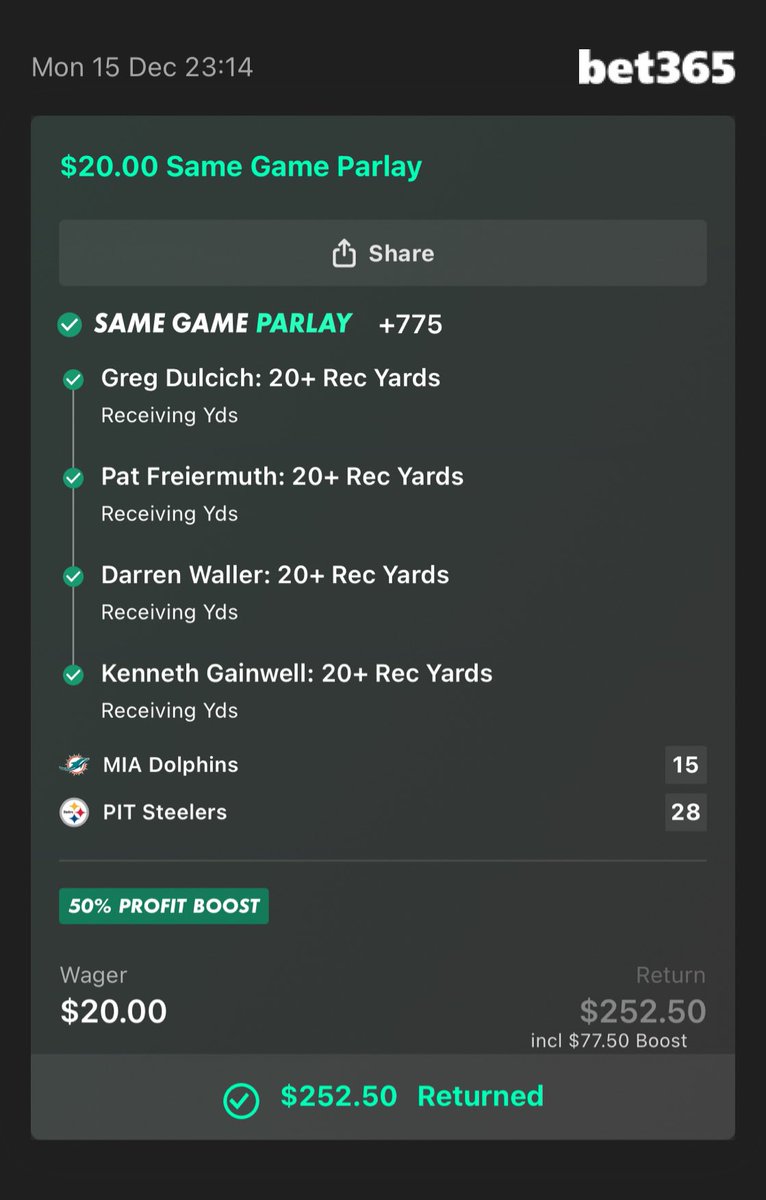 cash the 20+ receiving ticket 🍻#MNF
