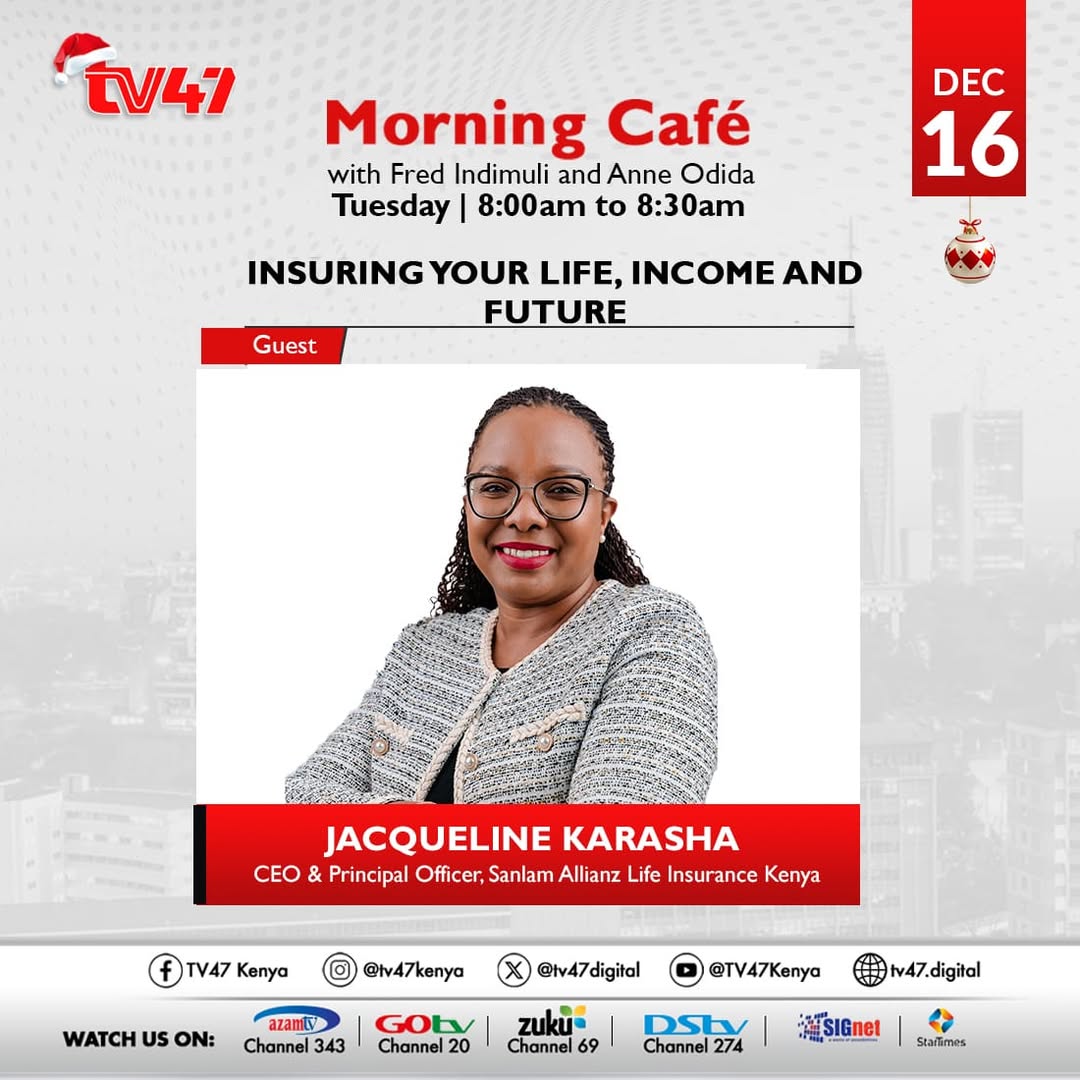 Is it important to have insurance or you just wait for something to happen then pick a specific insurance cover?

Our special guest Jacqueline Karasha, CEO &amp; Principal, Sanlam Allianz Life Insurance Kenya will breakdown why Insuring your life, income and future should come first.
