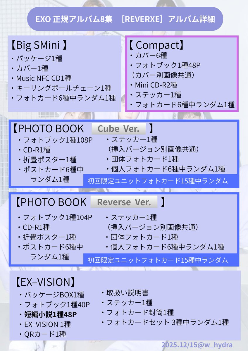 ↓ 📢2026.1/19㈪18時リリース 《#EXO 正規アルバム8集 #REVERXE