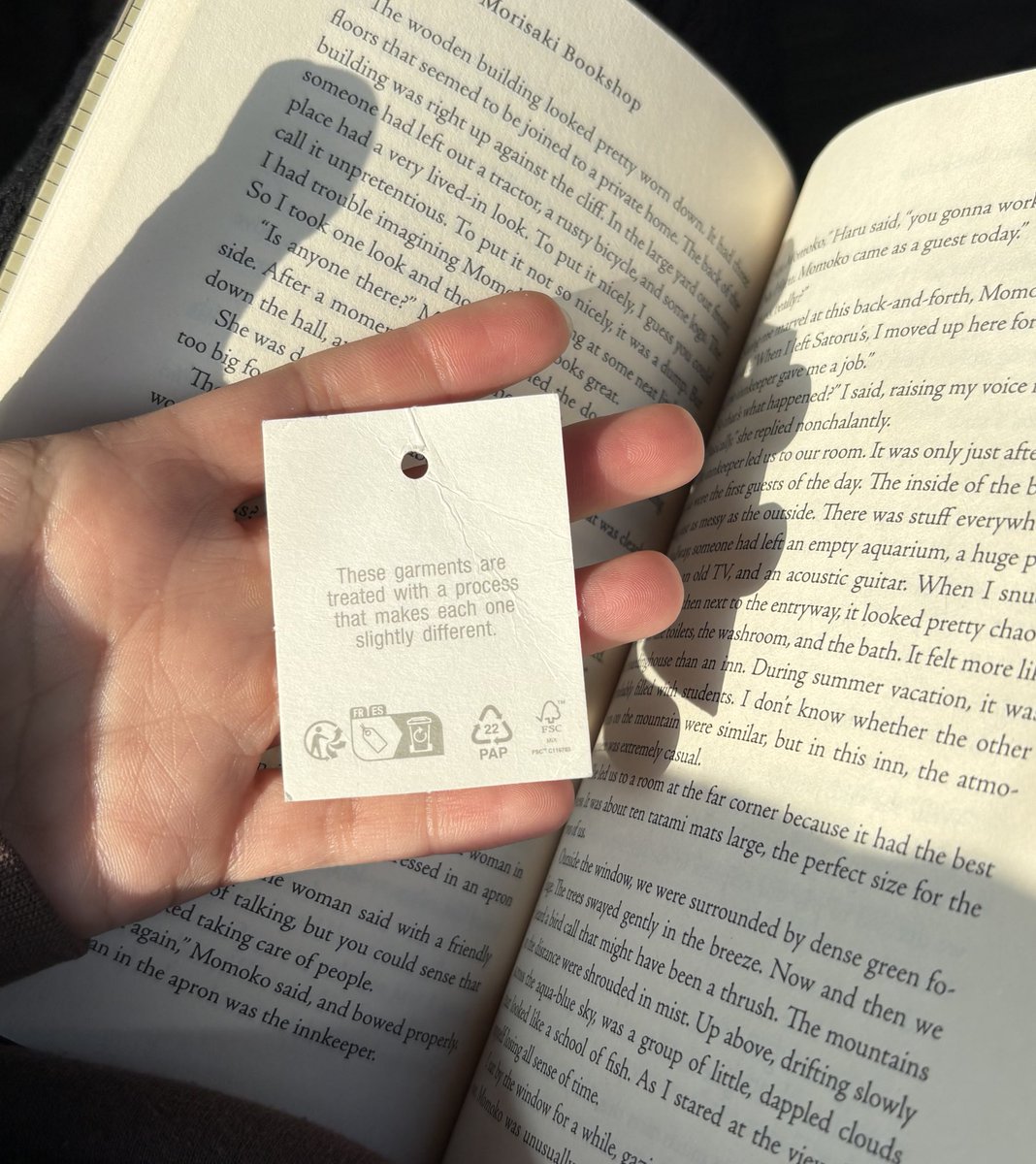 a clothing tag