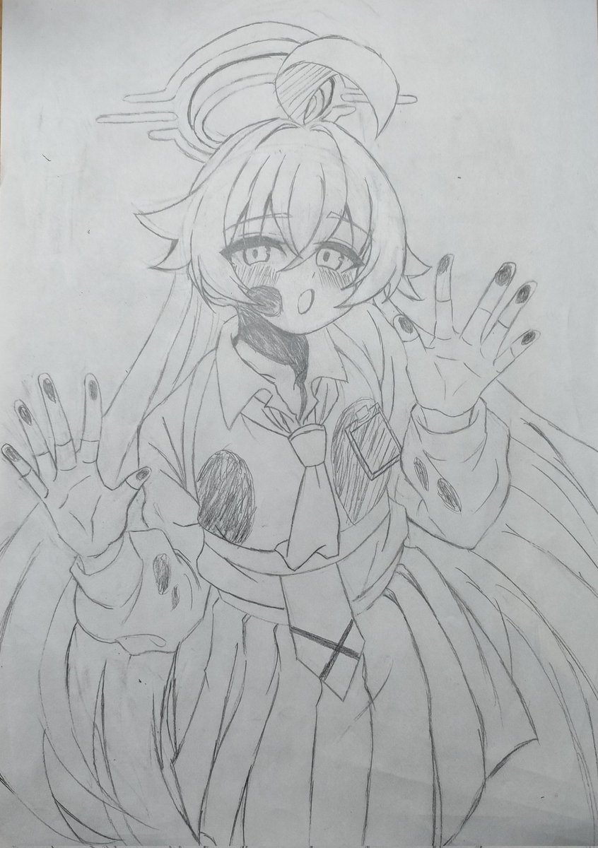 0313の絵の練習日記 #アナログイラスト #ブルーアーカイブ #小鳥遊