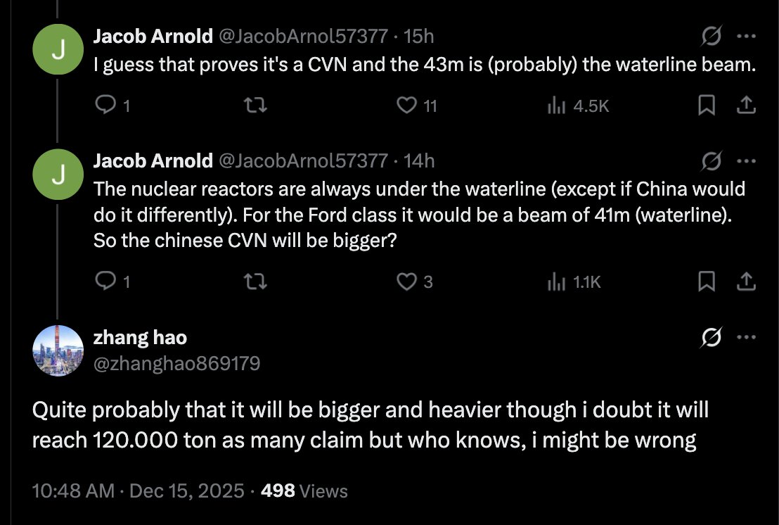 C'est une manœuvre plutôt sournoise. Les Chinois peuvent très bien construire un porte-avions légèrement plus grand ; ac