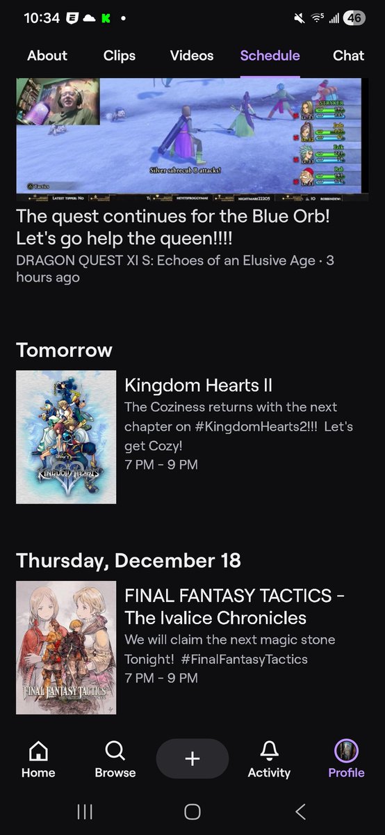 Fun stream tonight! Here's the schedule for the rest of the week!
Coming back with some #KingdomHearts2!