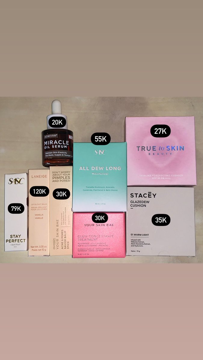 eunmoonjun's tweet photo. Please Help RT 🙌🏻

💎 WTS SKINCARE/MAKE UP
💎 new ori ofc store
💎 IDR 20k - 120k
💎 bisa oren freeong
💎 pengiriman dari bandung barat

semua keterangan tertera di pict yaa👇🏻

#zonauang #zonajajan #azarine #laneige  #truetoskin #avoskin #sasc #stacey #moisturizer #lipbalm #serum https://t.co/u2EoSU9MIM