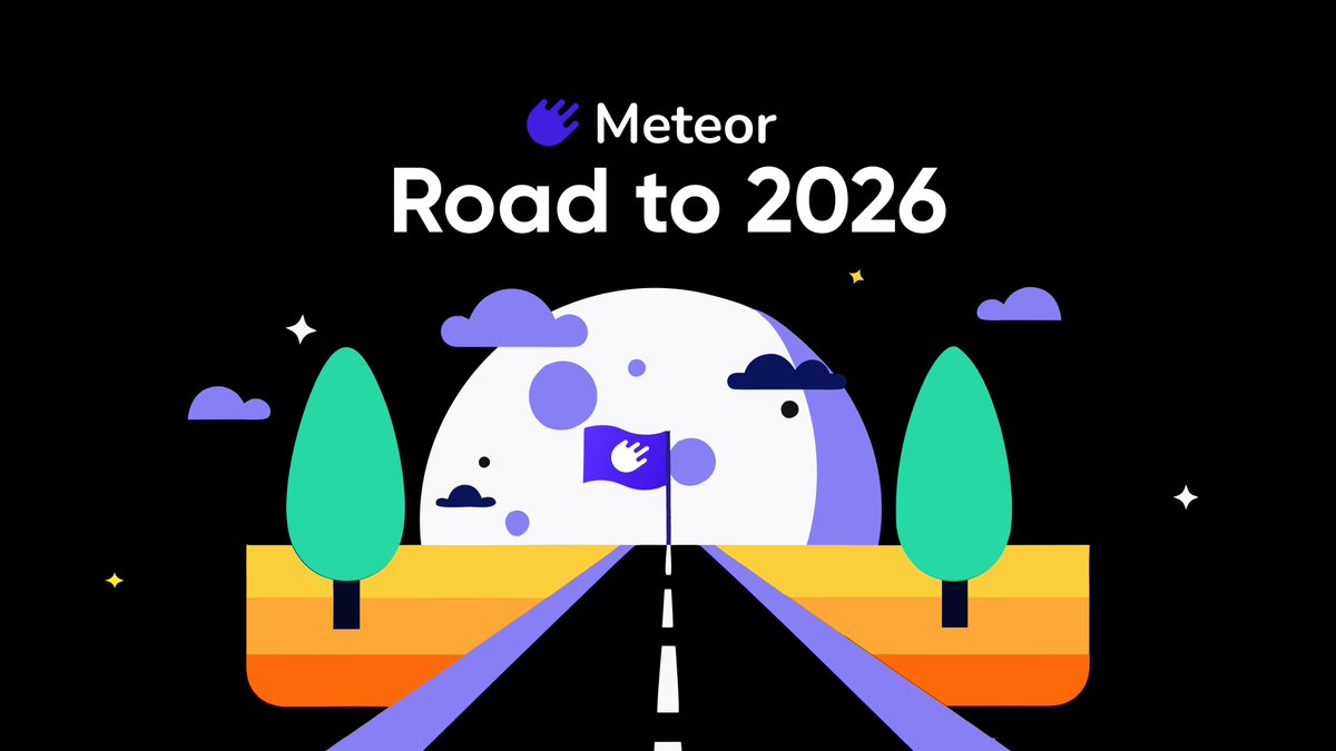 MeteorWallet's tweet image. We’re excited to share a first look at Meteor’s 2026 Roadmap.

In 2026, Meteor will move beyond being just a protocol and fully transition into a DeFi consumer app. Backed by a team experienced in building national-scale products for mass markets across Southeast Asia—especially…