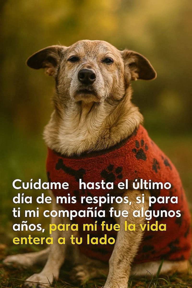 En sus años dorados es cuando él más necesita de tu cariño y cuidados. Además igual que crecen los años, también creció su amor por ti #NoLeAbandones