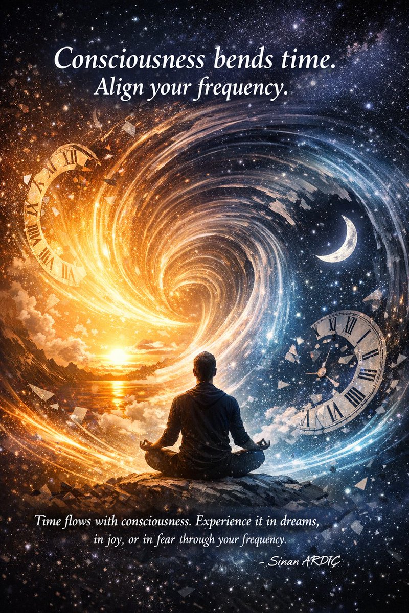 34SA061's tweet photo. ⏳ Time is measured by clocks in the outside world
💫 But in consciousness, it flows with rhythm

😊 When happy, time flies
😨 When afraid, time freezes
🌙 In dreams, time bends

⚡ Because the frequency of consciousness changes

Soon🚀

#Frequency #Time #Consciousness #Resonance https://t.co/Vc8JyLMwqG