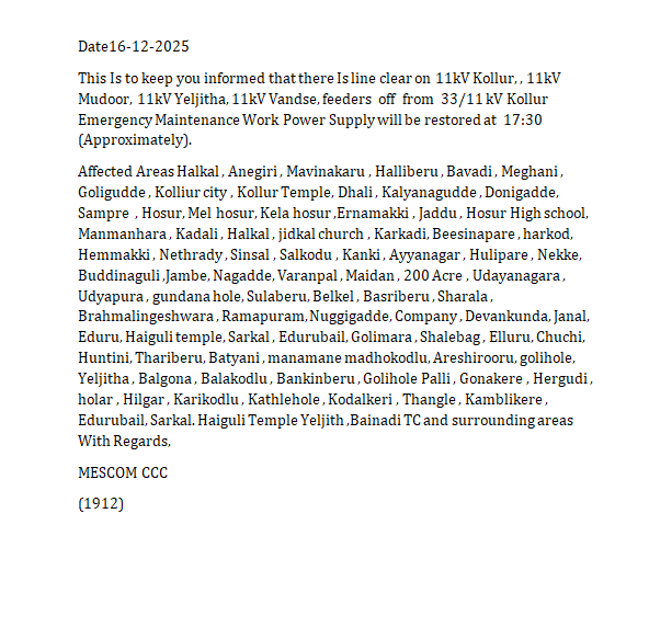 MESCOM Official tweet media