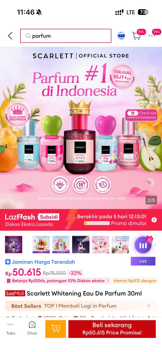FAKHRIalauddin's tweet photo. Scarlett Whitening Eau De Parfum 30ml https://t.co/4S7ZSAzaqr https://t.co/qnxwA2hlPi