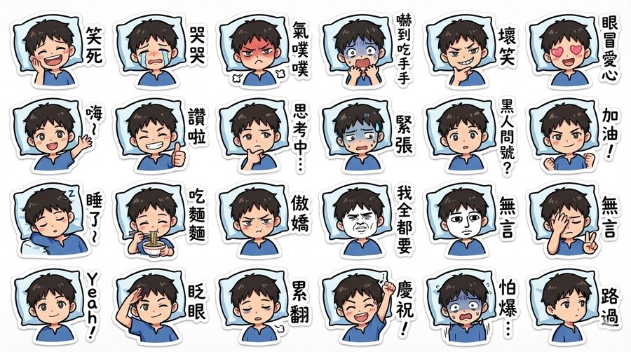 HoothinDev's tweet photo. I just whipped up a sticker image splitter tool, specifically designed to slice up the sticker packs produced by Nano Banana Pro.

Tool Link:
https://t.co/7EIN1187Q6

Prompt Context/Details shared below👇 https://t.co/2Jp8wedaFs