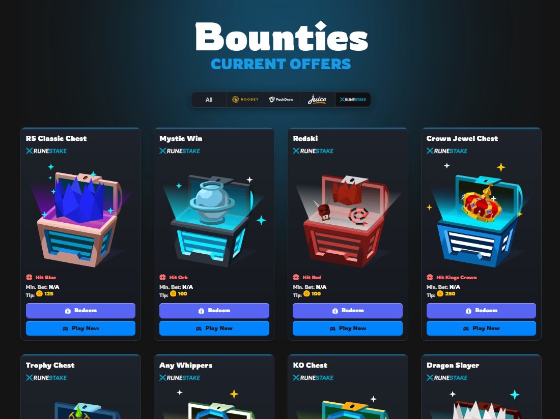 🔥 Bounties now live at terriblepker.com
💰 Cash rewards for <a href="/Roobet/">Roobet</a>, <a href="/PackDraw/">PackDraw</a>, @Juicedotgg &amp; @Runestake 
📊 Wager milestone rewards for every leaderboard
🎁$25 Giveaway RT + Tag 2 Gamblers