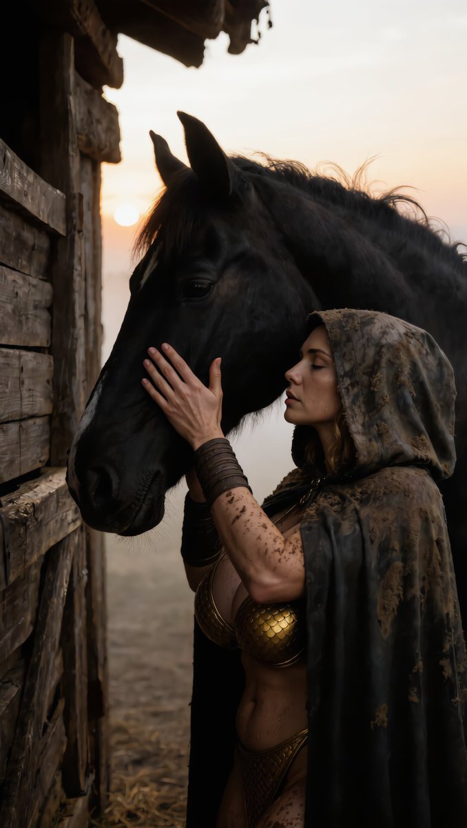 illustriousangl's tweet photo. ๐ Lady Alinor moves through the tree line under cover of dusk, the cold wind rising as she travels north. Her cloak clings to her skin, eyes sharp, tracking every flicker of movement in the dark ..
#LadyAlinor #NorthernPath #Shadowbound #OneChanceToRide #VikingInHiding ๐ก๏ธ๐๐ https://t.co/nLkWaRSSHw