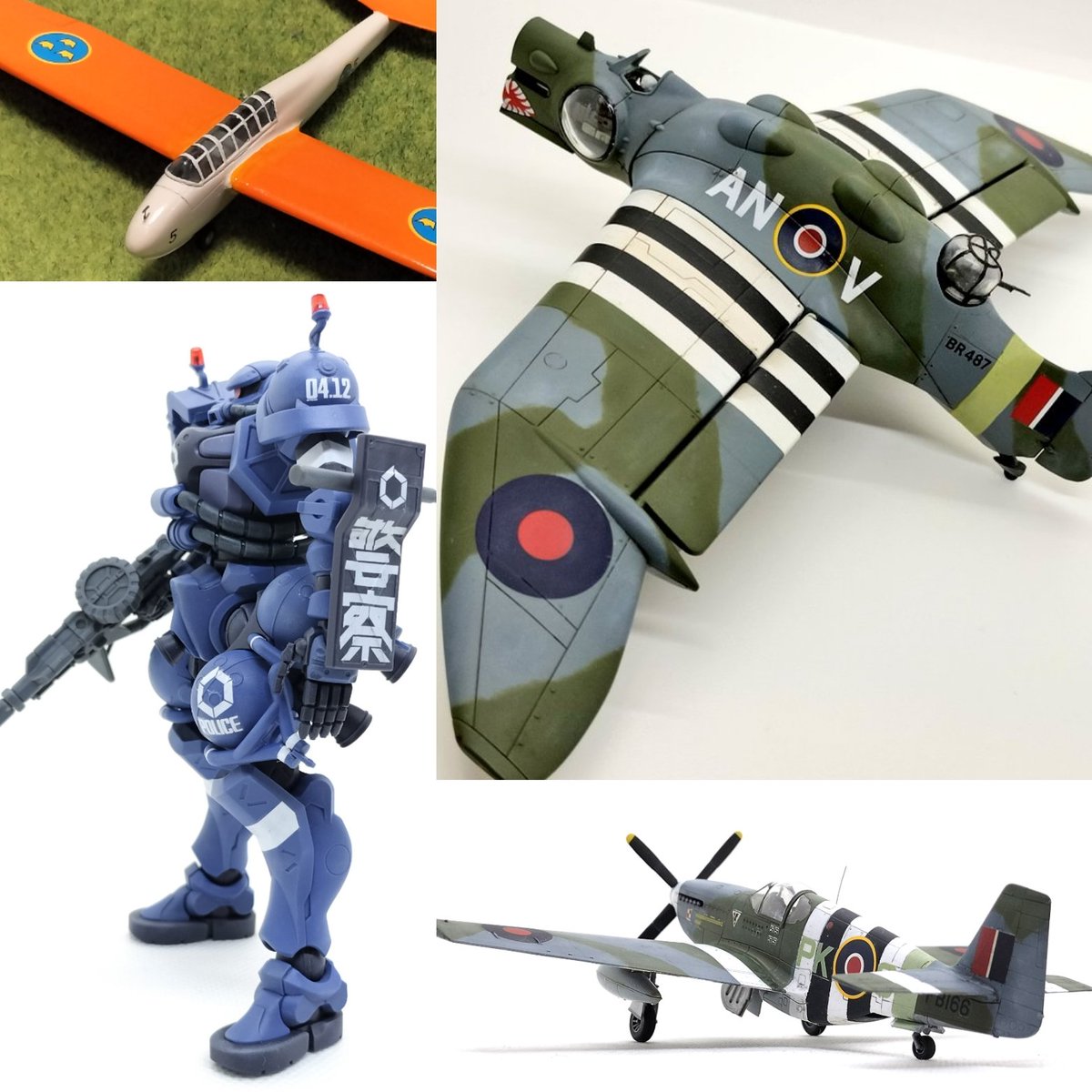 今のところ完成品は12作、蛇の目構成比は50%でした。 #今年作った模型