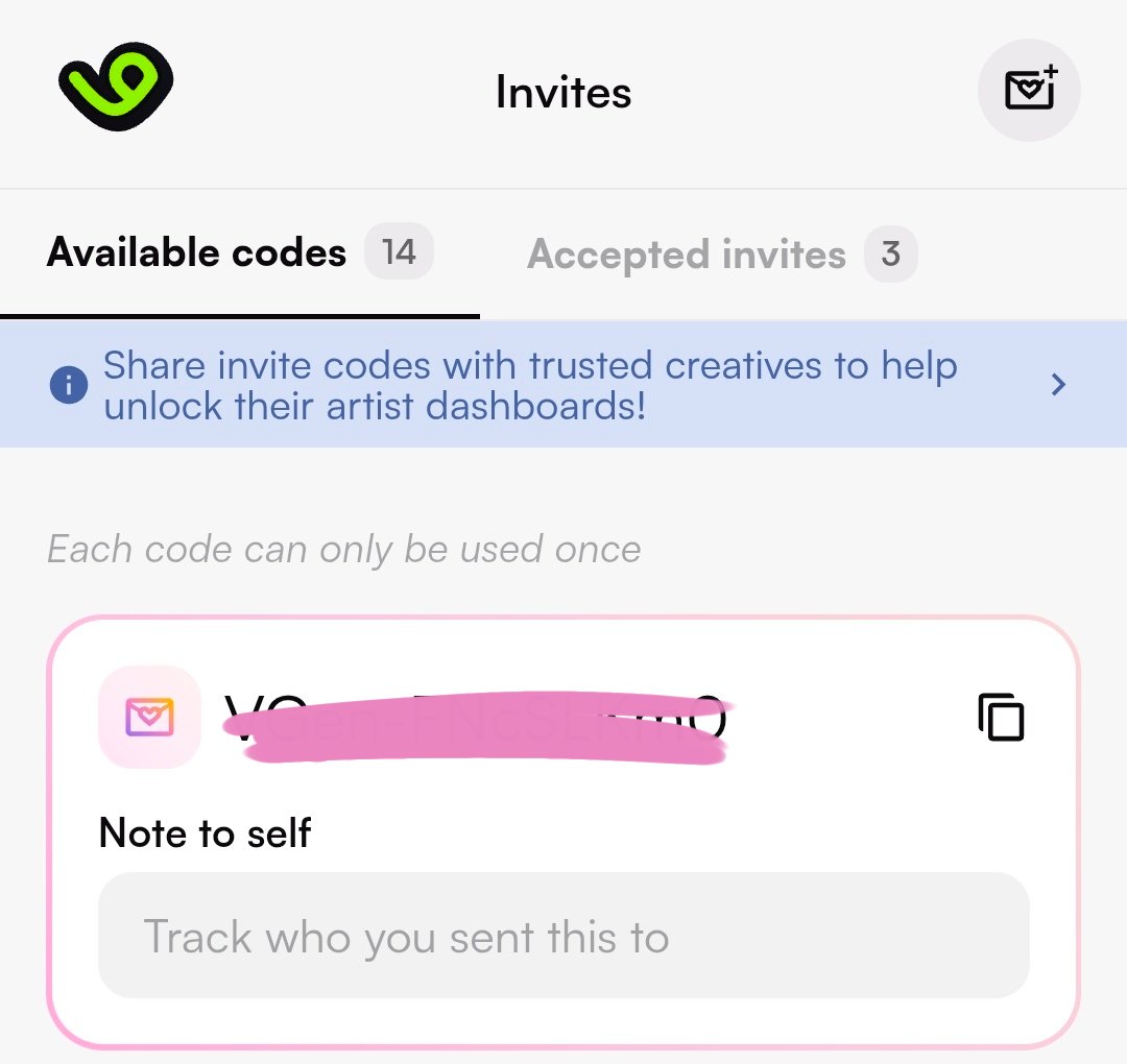 Just realized I have so many invite codes LOLL, gonna give them for 10 lucky artists✨

How to join:
1. Like + RT
2. Show your portfolio! At least 4 artworks 
🚫 No AI🚫

Ends 20th Dec

#VGen #VGenCode #vgencodeGiveAway