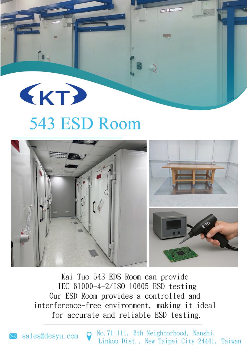 KaiTuo shielded rooms are specially designed for ESD testing applications and fully comply with IEC 61000-4-2 and ISO 10605 standards. The structure is built with high-performance shielding materials, providing excellent electromagnetic shielding and stability.