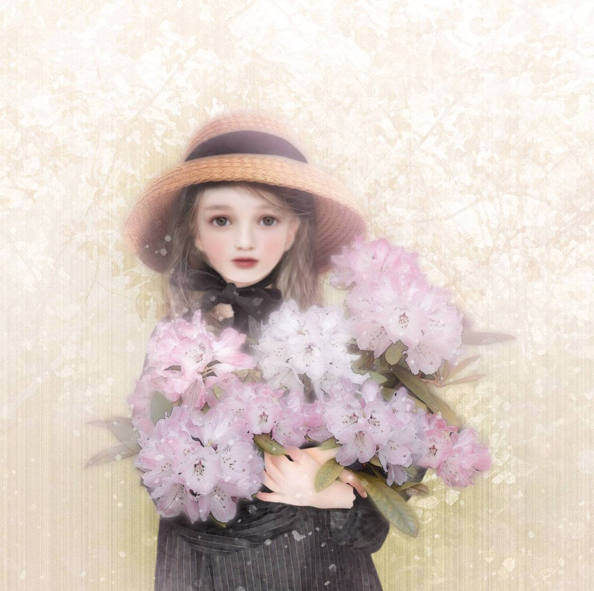 銀座三越様での個展 カレンダー原画展 横田美晴 ～白い花の咲くころ