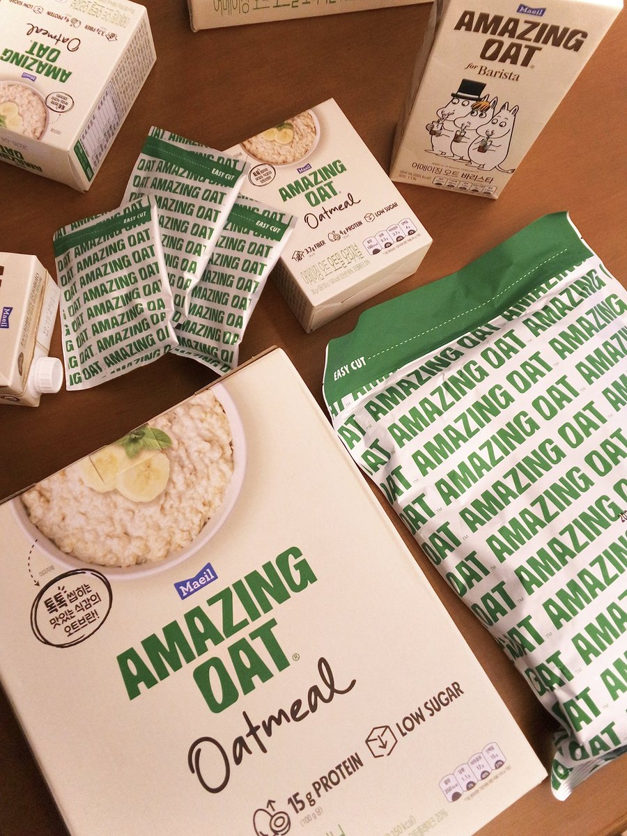 #광고 #RT event 🥣
RT 해 주신 분 중 다섯 분(5명)께 오트밀 선물로 보내드려요!
 
 체중 감량 때문이 아니라 그냥… 맛있어서 내돈내산 하던 제품인데 소개할 수 있어서 얼마나 신나는지 몰라요 믿고 찾는 #매일유업 의 1등 오트음료 브랜드 #어메이징오트!
 
 좋은 품질의 핀란드산 귀리에 귀리