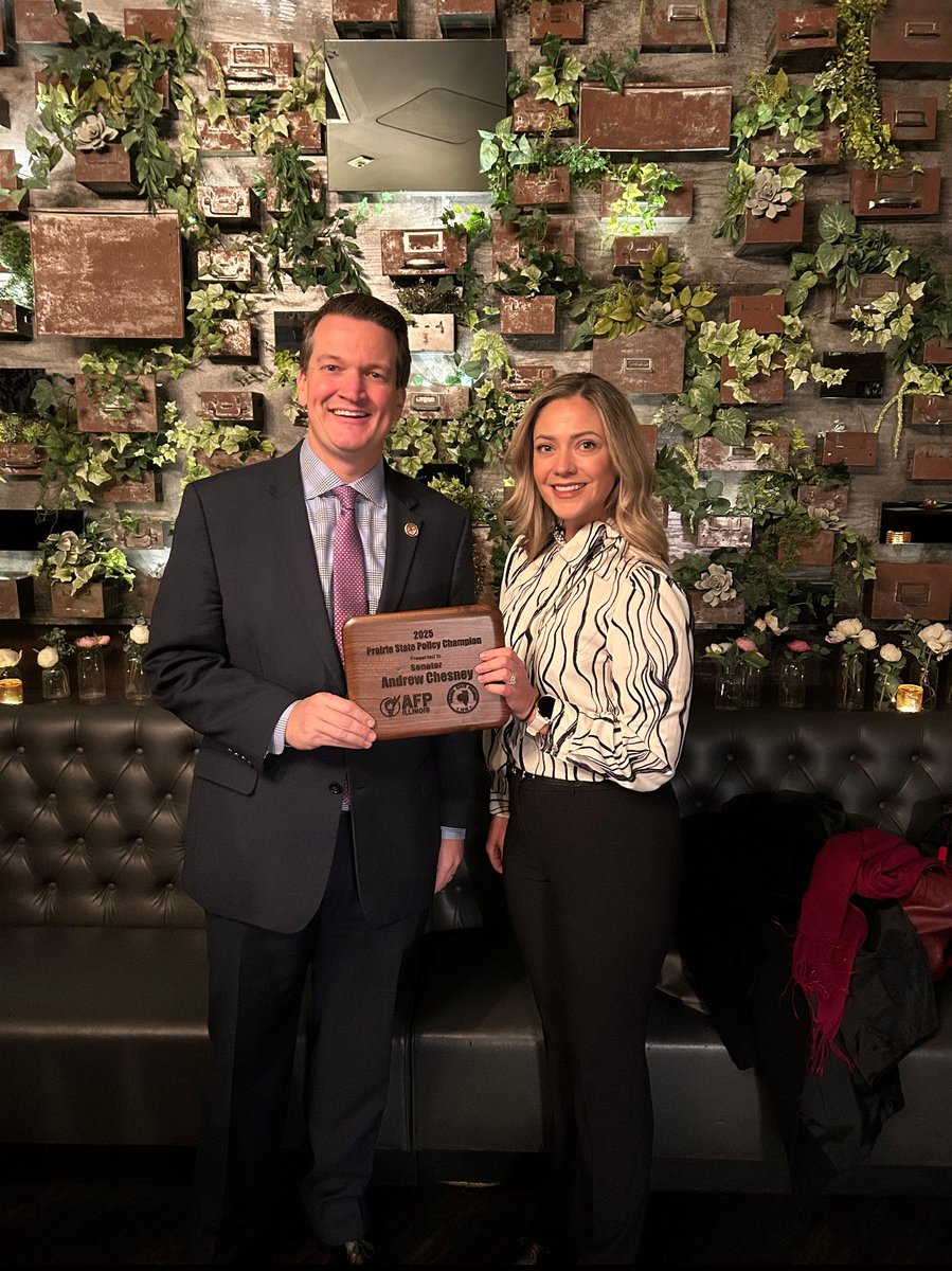 Fighting for a legal challenge of a budget is worthy of a 2025 Prairie State Promise award! In addition to the work here, thank you Senator Chesney for all the work you have done for job growth and a transparent and ethical government!