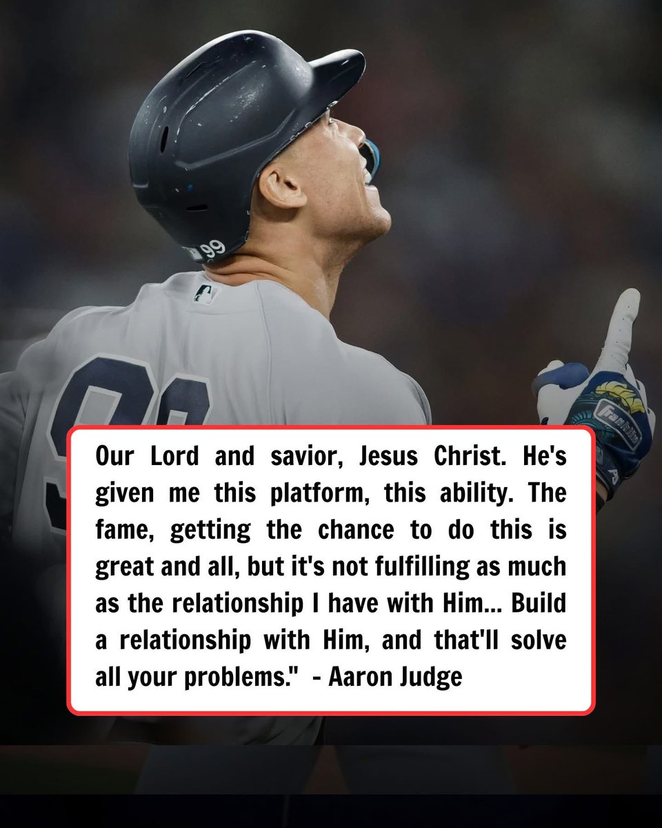 PastorKeithV's tweet image. One of the MANY reasons I am a fan of Aaron Judge - his faith in Christ!