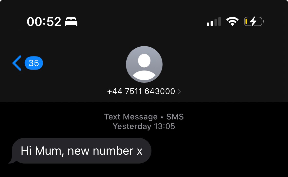 feeling maternal towards my scam text