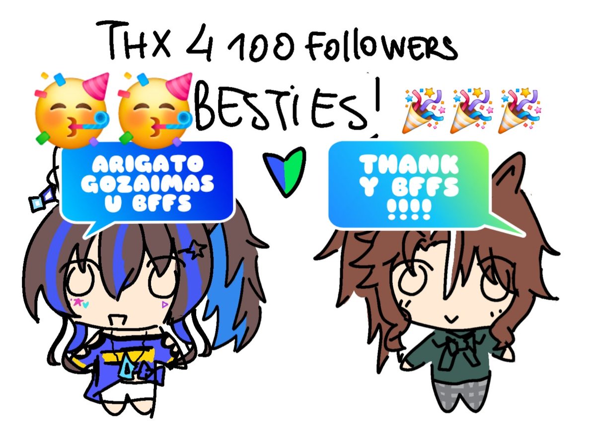 helipamadaily's tweet photo. ᯓ★ WEIIIII THANK YOU FOR 100 FOLLOWERSBESTIES !!!!!! 🥳🥳🥳❤️❤️❤️ we reached this goal in such a short time i'm impressed!!!! I LOVE U ALL 🎉🎉🎉💥💥💥💚💚💙💙 HAVE THIS DRAWING I MADE!!!! https://t.co/xmo4dsUCER