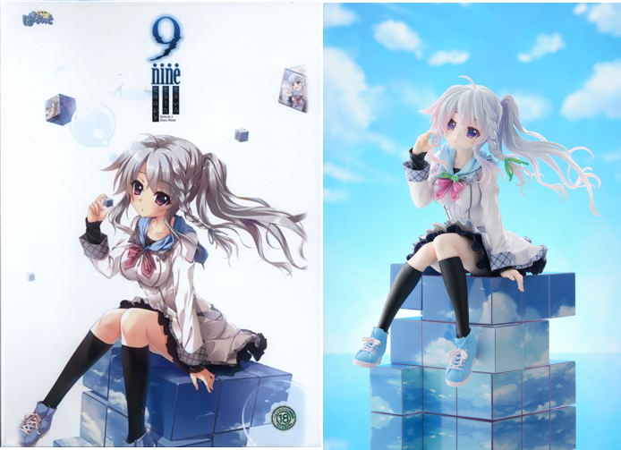 店長です～「9-nine-」新海天フィギュア展示中みたい です～左が本作の