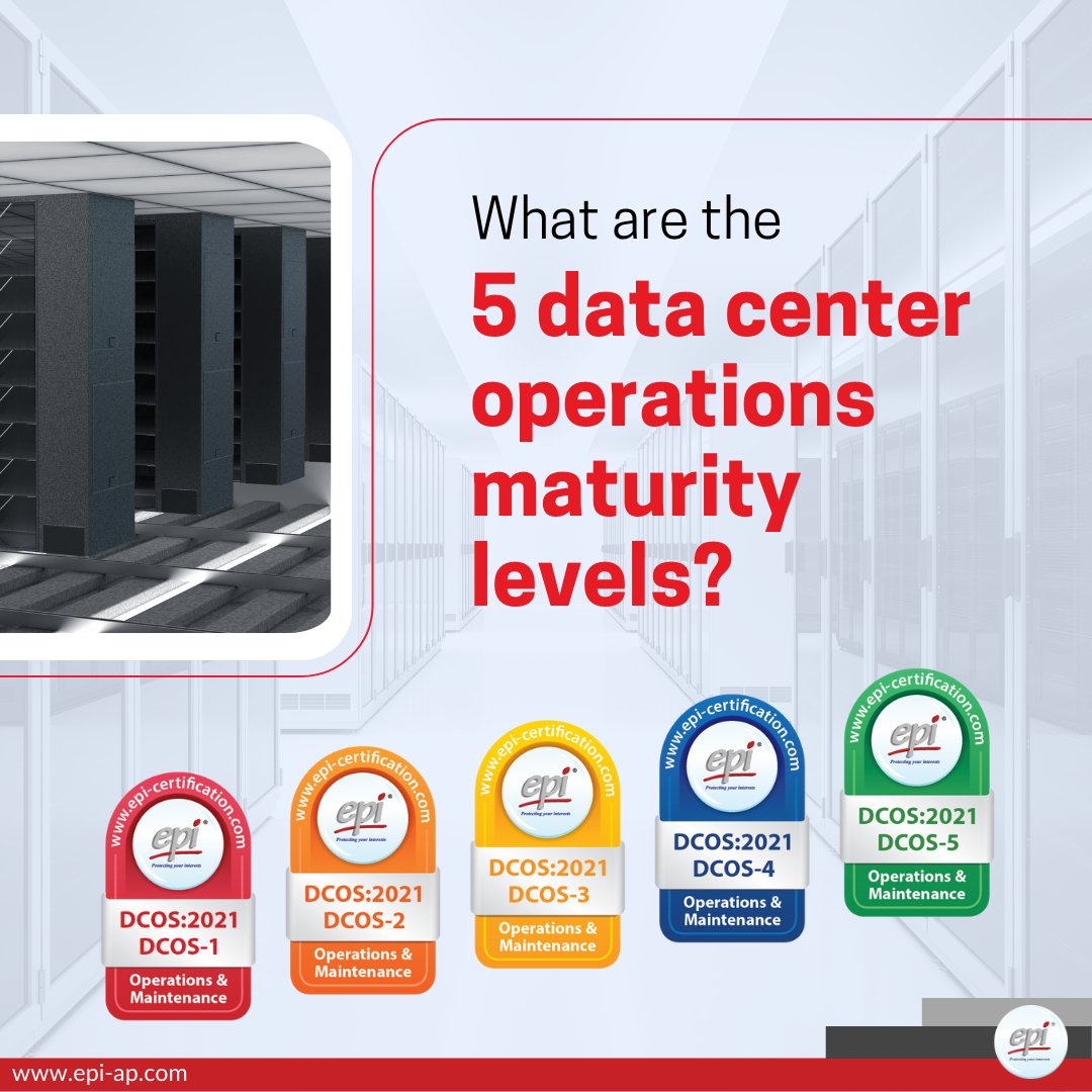 EPI_CDCP's tweet photo. Which maturity level do you believe your data center is at? Is it DCOS-1, 2, 3, 4 or 5?
If you’ll like more detailed descriptions of the maturity levels, click the link below-
https://t.co/xk7RhinCvZ
#DCOS #datacenterstandard #datacenteroperations #datacenterindustry https://t.co/axmXArPUza