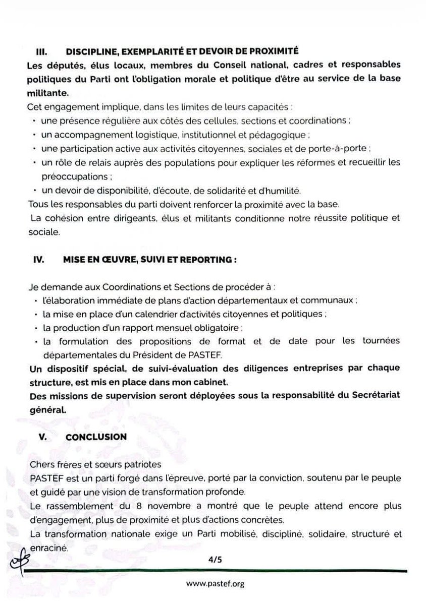 Communiqué du prédisent <a href="/SonkoOfficiel/">Ousmane Sonko</a>