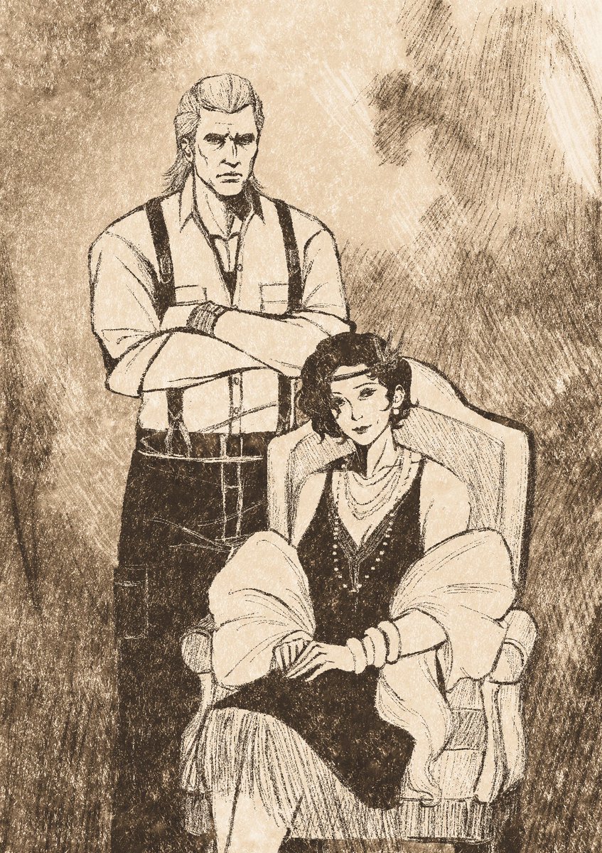 schwarznummer1's tweet photo. #vtmb2 #ocxcanon 
an old photo, found in the drawer of the former captain of the SPD Special Investigation Unit

(commission, artist: @it_holic_ ❤️) https://t.co/o6qIk43eKK