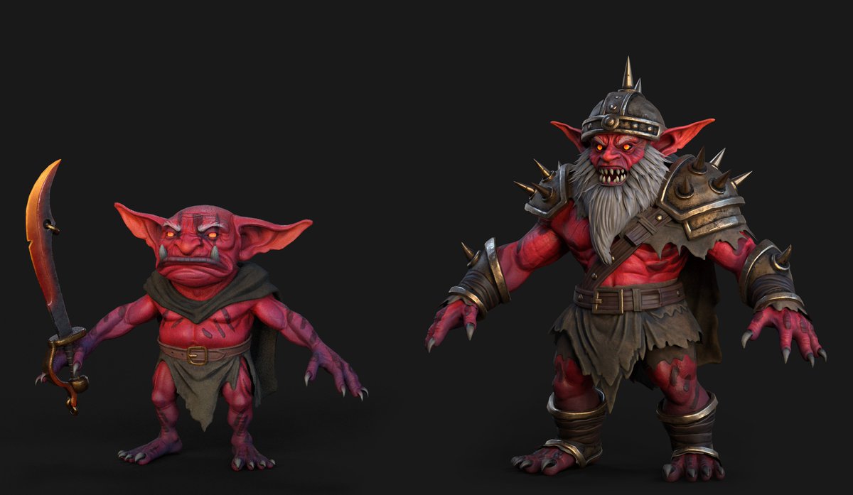 bejibo's tweet photo. Another Red Goblin in #gameart #polycount #3d #3dmodeling https://t.co/kK5SvpJYLl