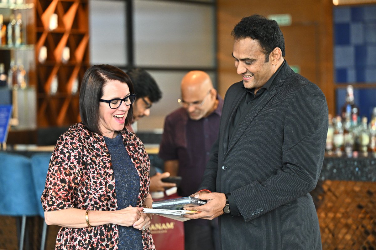 appajireddem's tweet photo. Quality time with Ms Laura E. Williams, US Consul General for Telangana, Andhra Pradesh and Odisha on Monday. @Novotel, Vijayawada. Photo credit: KVS Giri https://t.co/5bOmYSB2i5
