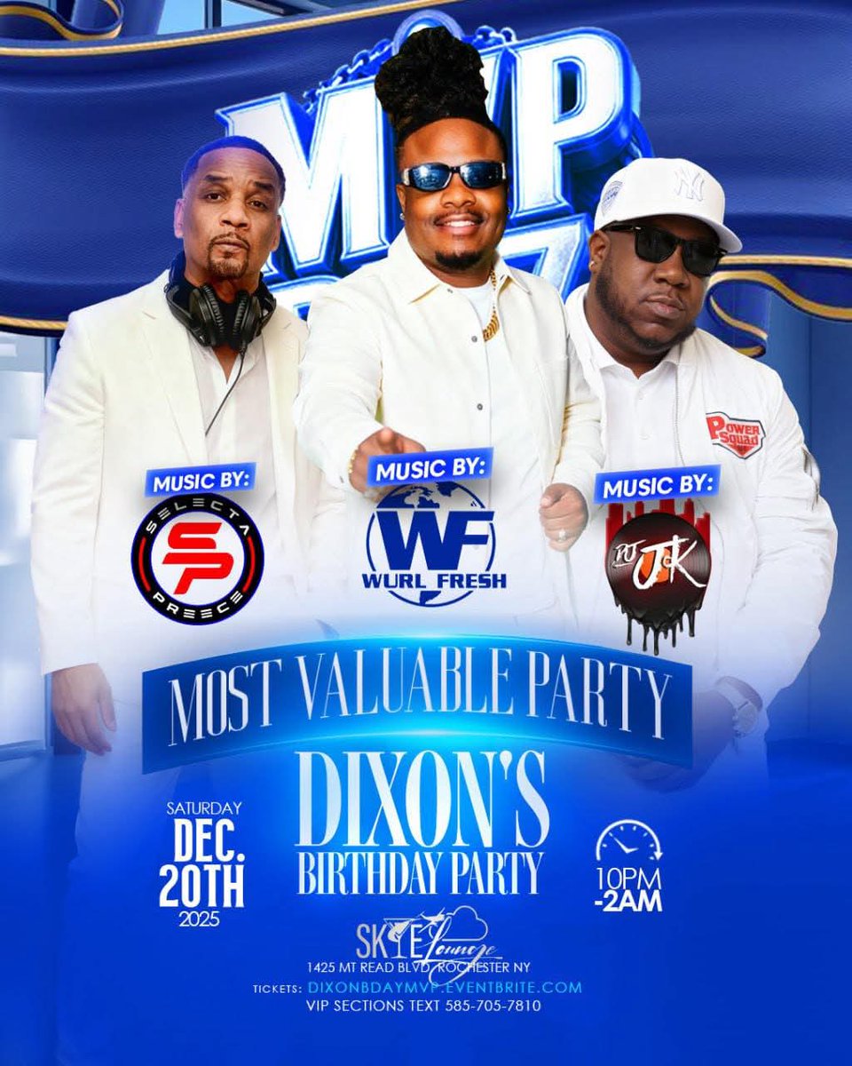 Invisibl3_Bully's tweet photo. Dixon's Birthday Bash Saturday December 20th at Skye Lounge with @SelectaPreece @WurlFresh @DJJk87 #MostValuableParty MVP Part 7 🥶 https://t.co/4ouV0NQdOf