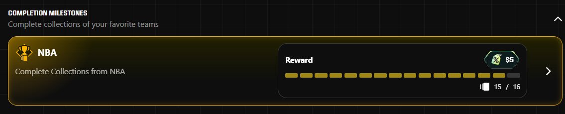 15 NBA Collections Complete✅

Any suggestions for using the market credits?