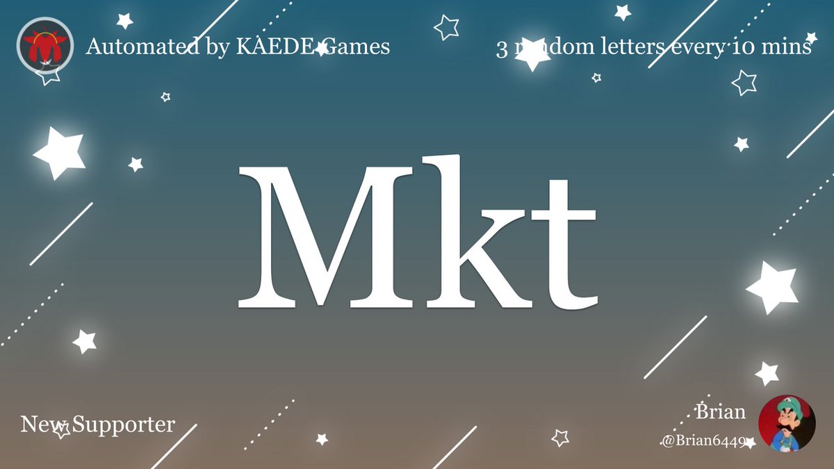 3 random letters every 10 mins tweet media