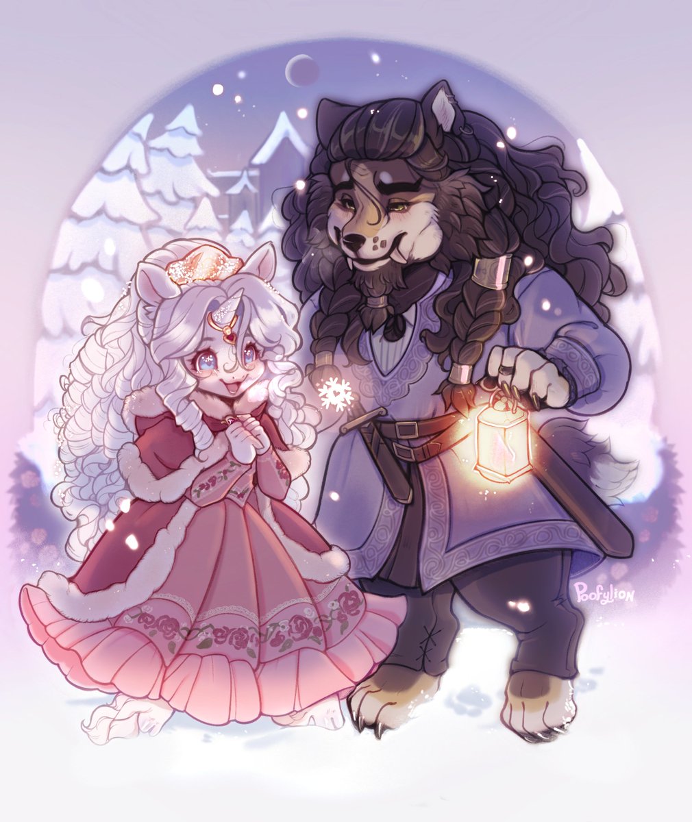 poofylion's tweet photo. winter magic~ ❆❅ chibi commission! https://t.co/sPdRjTqARK