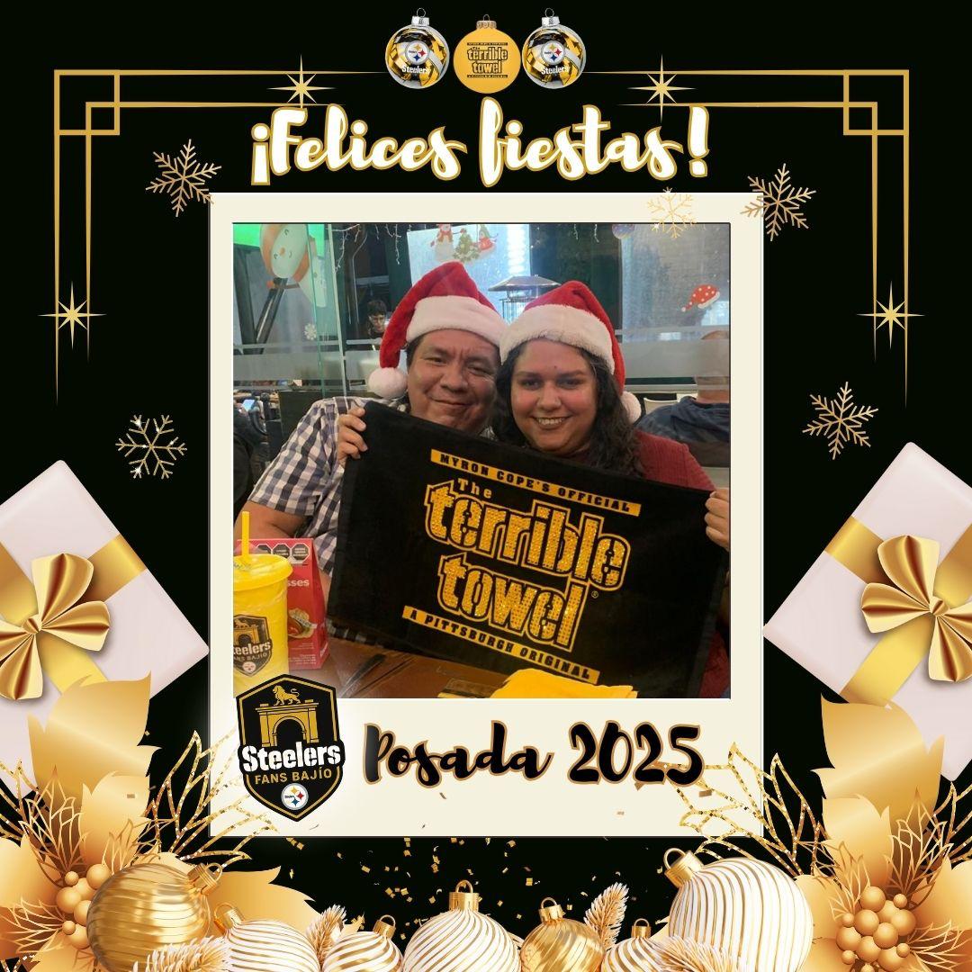 alepanna's tweet photo. @PabloViruega @EduardoVarelaTV @espnsutcliffe @ESPNmx @nflmx Buenas noches!! Celebrando nuestra posada de @steelers Fans Bajío, saludos desde Salamanca, Gto! #MNFxESPN #NFLxESPN #SteelersNation #HWG https://t.co/jjwvYtpxPo