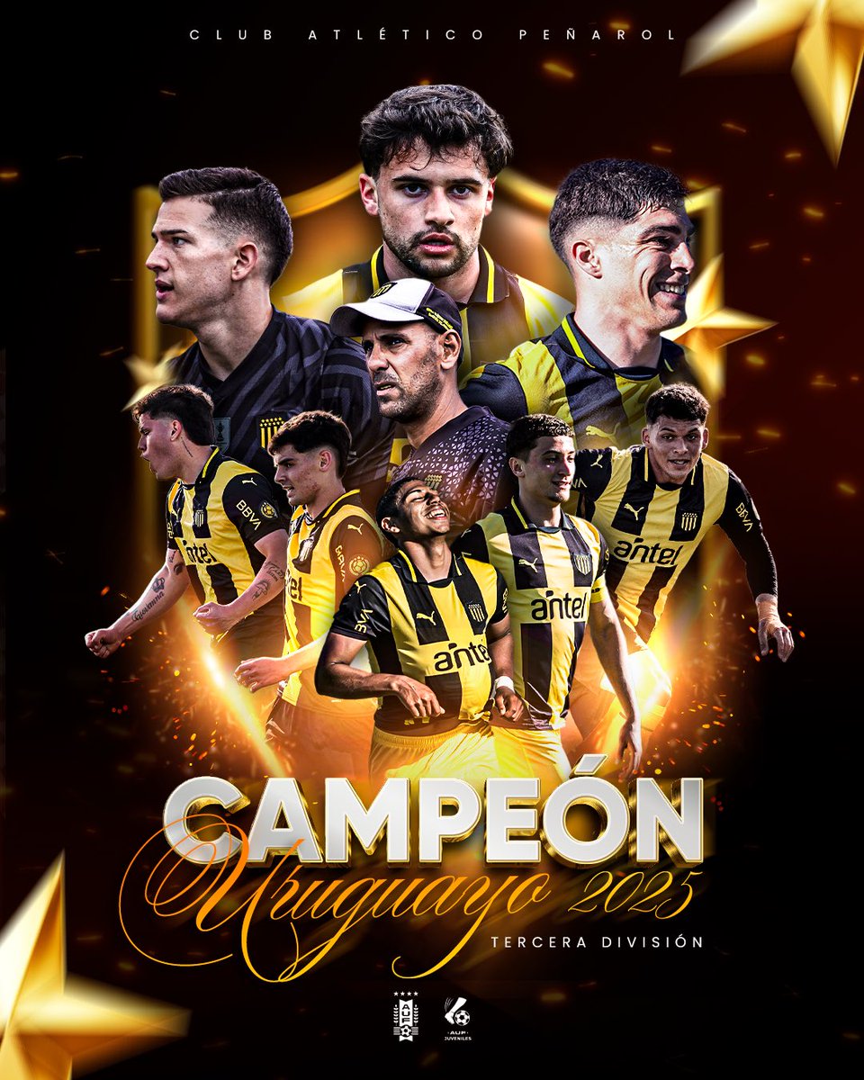 TERCERA DIVISIÓN
PEÑAROL BICAMPEÓN URUGUAYO

Vuelta: 
Peñarol 1 - 0 M.C.Torque